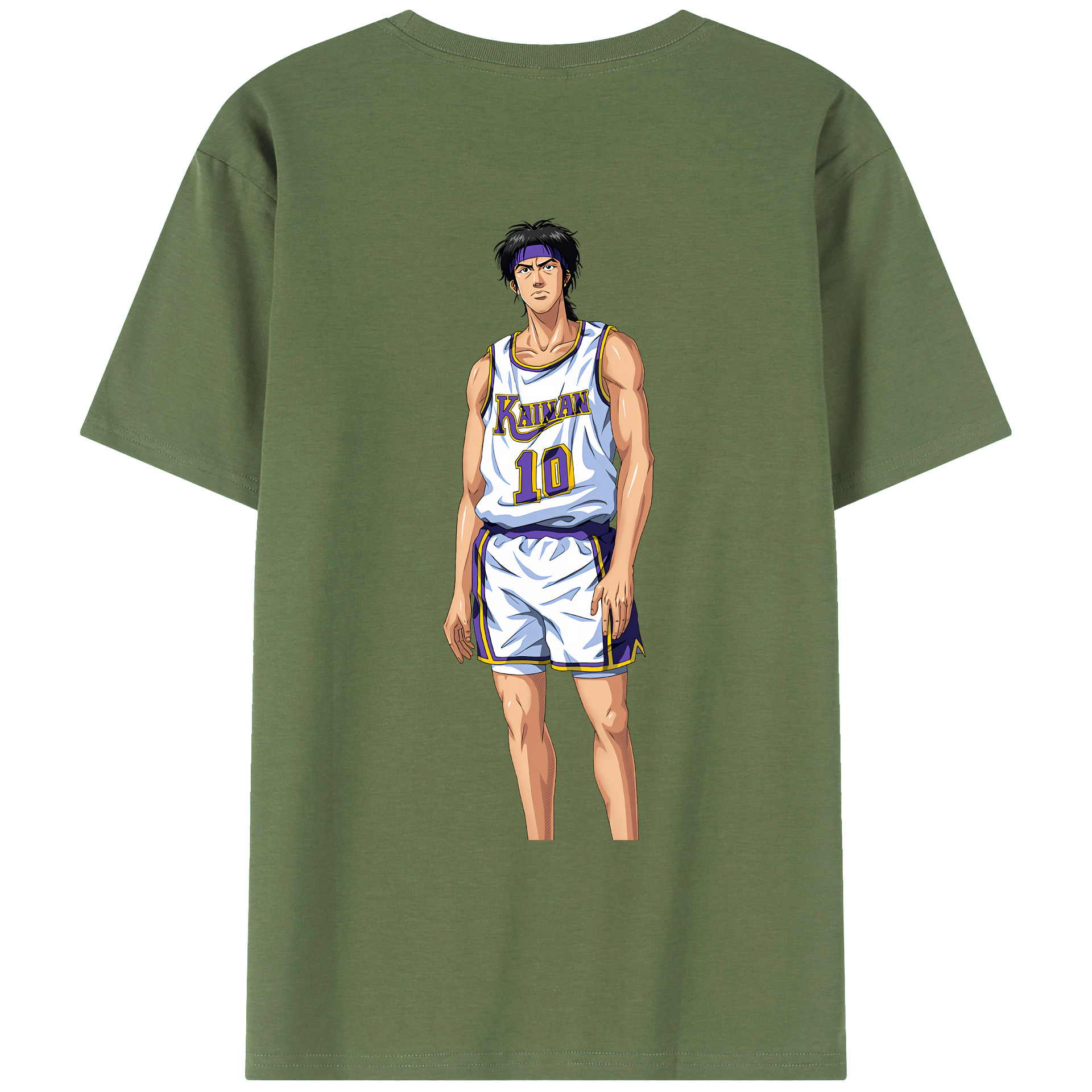 （画像用） SLAM DUNK／スラムダンク 綿100％ メンズ半袖Tシャツ（バックプリント） 通気性